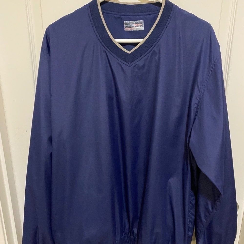Grand Slam Pullover Windbreaker Navy Blue Size Large